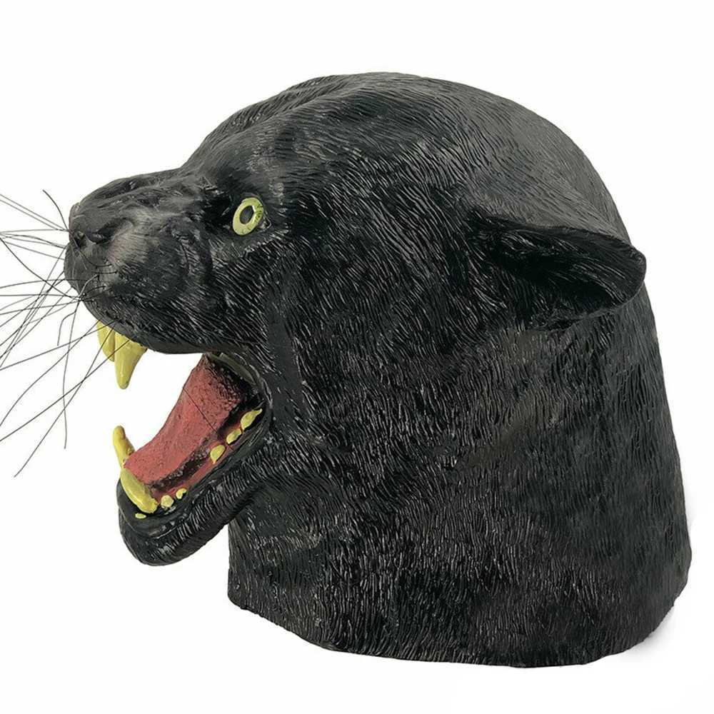 Realistic Latex Lion mask Animal Tiger Mask Wild Cat Leopard Cheetah Halloween Latex Mask Party CosplayM240711