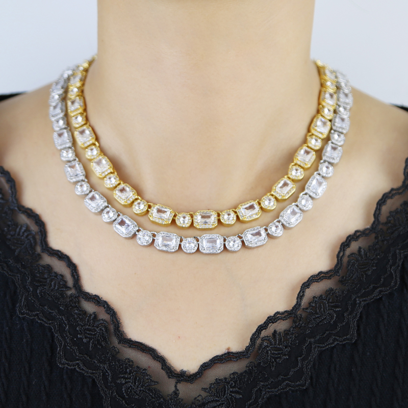 Micro Pave CZ Choker Necklace | Iced Out Tennis Chain Hip Hop Jewelry