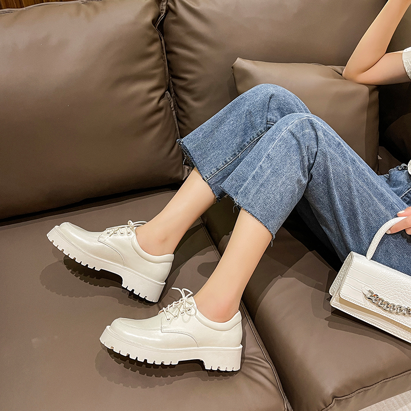 2025 NEW Genuine AIYUQI Leather New Spring British style White Women s loafers Round Toe Casual Platform Shoes Women a