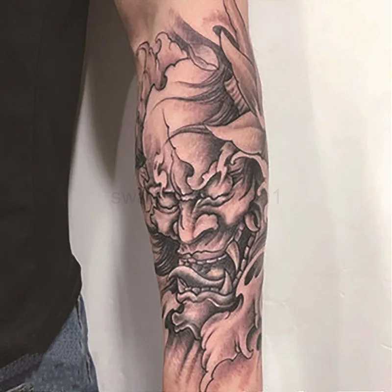 Long Lasting Temporary Tattoo Stickers Men Arm Sleeve Body Painting Juice Ink Fake Tattoo For Male Adult Semi Permanent TattoosB240712