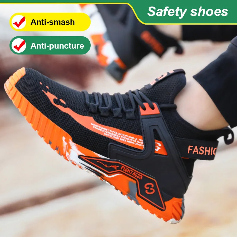 High top Steel Toe Men Anti-puncture Woman Work Safety Boots Man Indestructible Shoes 240703