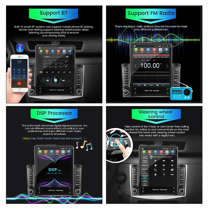 Car Video Multimedia Stereo Player Carplay Android 13 for Opel Antara 1 2006-2017 Tesla Style Navigation GPS Radio 2din BT
