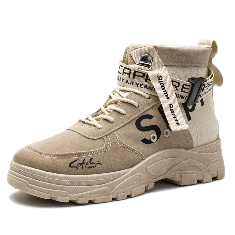 Thick 2024 Fashion soled New Comfortable Durable Explosive Short Sleeves Trendy and Versatile British Style Mens Boots Lhshoe