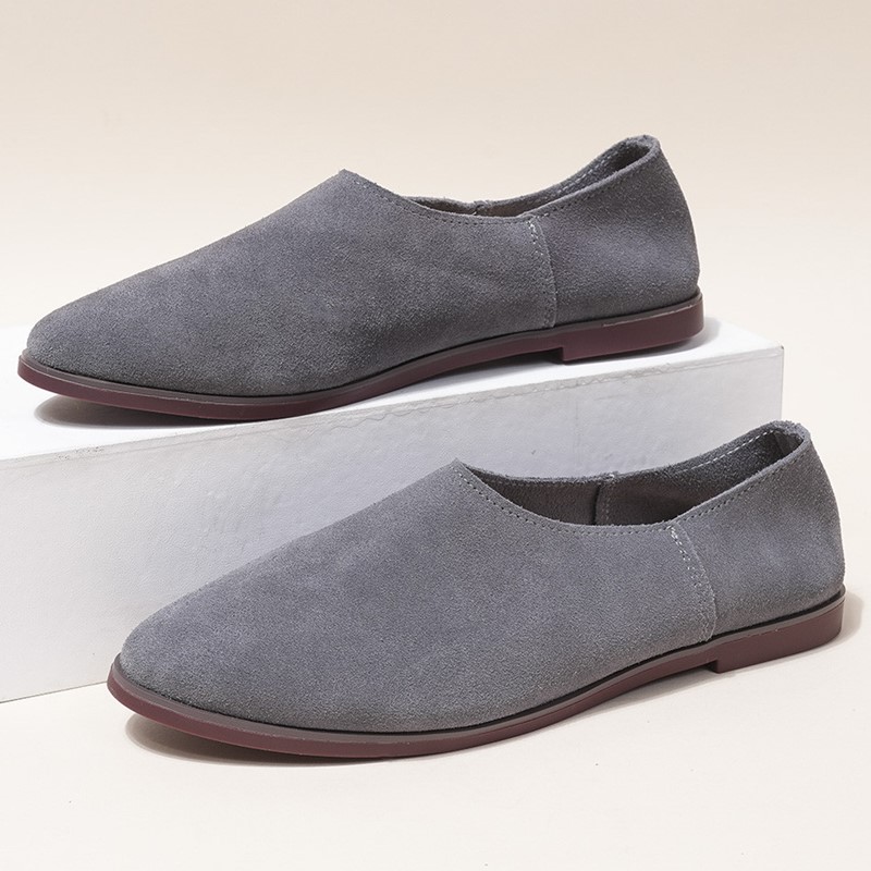 AIYUQI Ballet Flats Women Shoes Genuine Leather Large Size Pointed Toe Women Loafers