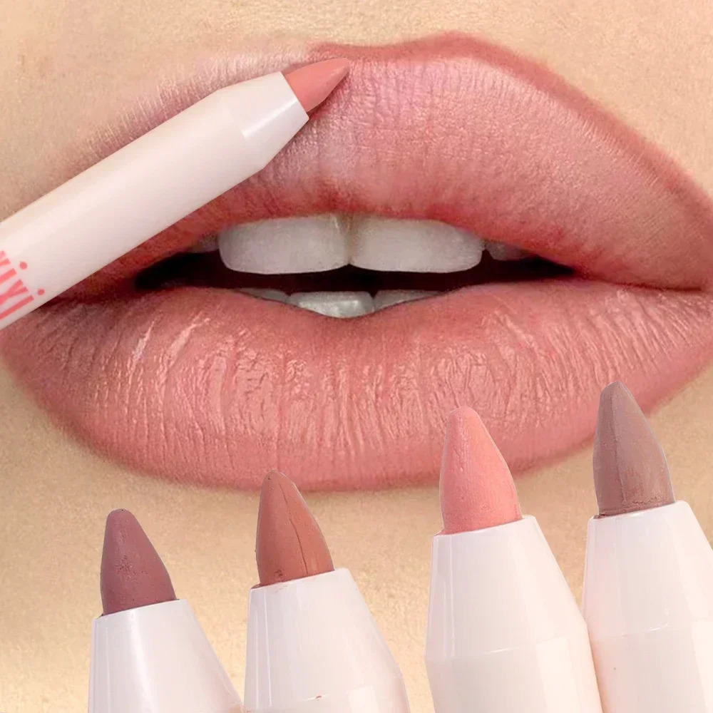 Naked pink lipliner waterproof durable smooth contour 3D lip liner non sticky cup lip liner makeup pen 240711