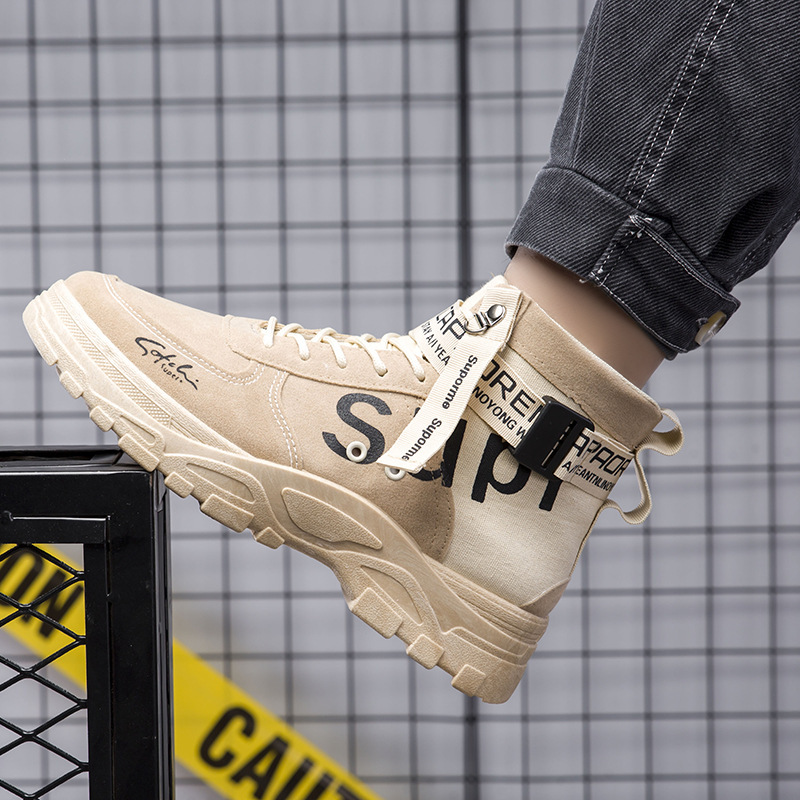 Thick 2024 Fashion soled New Comfortable Durable Explosive Short Sleeves Trendy and Versatile British Style Mens Boots Lhshoe