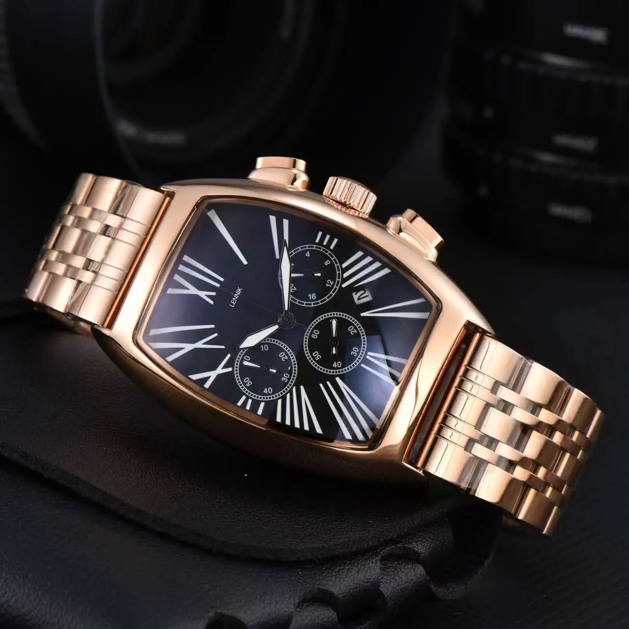 New Quartz Wristwatch High-end Luxury Watches for Men Business and Leisure Stainless Steel Nine Needle Automatic Date AAA Male Clocks