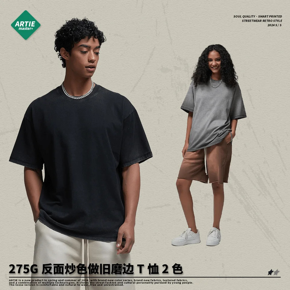 Vintage Distressed T-shirt For Men Y2k Oversized Short Sleeve Tee Gothic Women Punk T Shirts High Street Hip Hop Streetwear Tops 240703