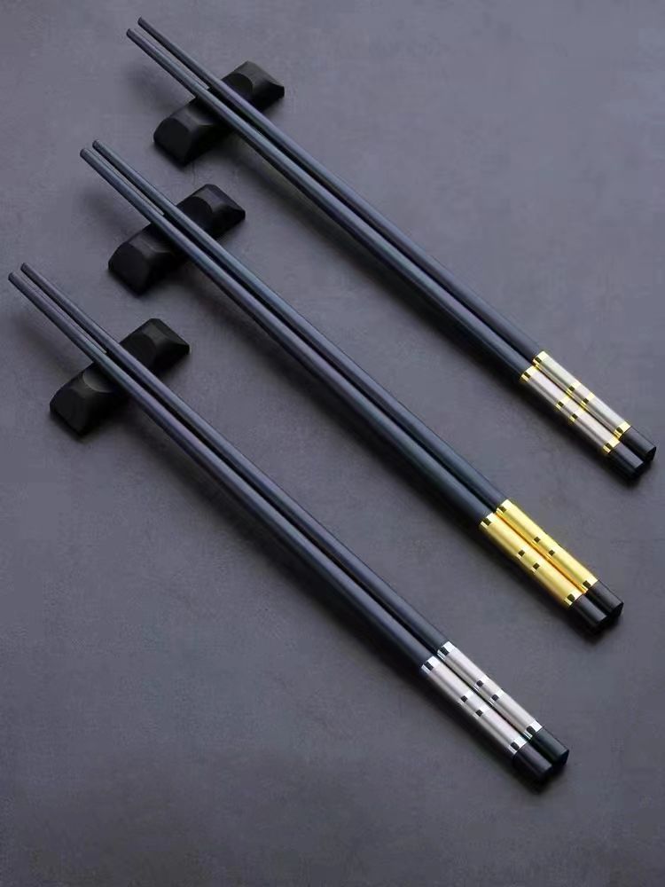 Elegant High Temperature Resistant Alloy Chopsticks (Set of Ten Pairs) - BPA-Free, Safe for Daily Meals