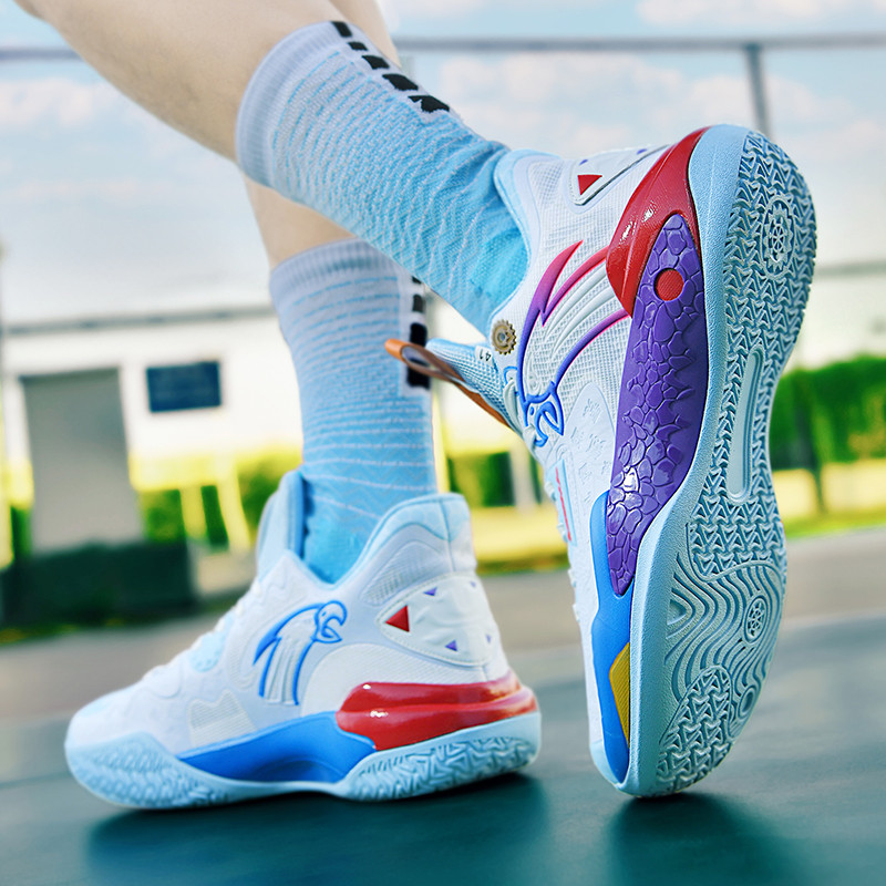 Unisex Luminous Pink Women Professional Basketball Shoes Mesh High Top Men's Basket Shoes Non-slip Platform Sports Shoes For Men