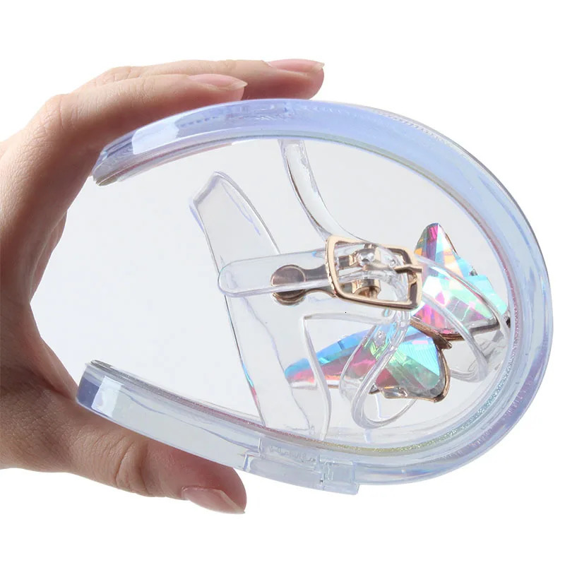 Summer Women Jelly Shoes Simple Color Diamond Fashion Transparent Flat Outdoor Leisure Beach Crystal Ladies Sandals Wholesale 240710