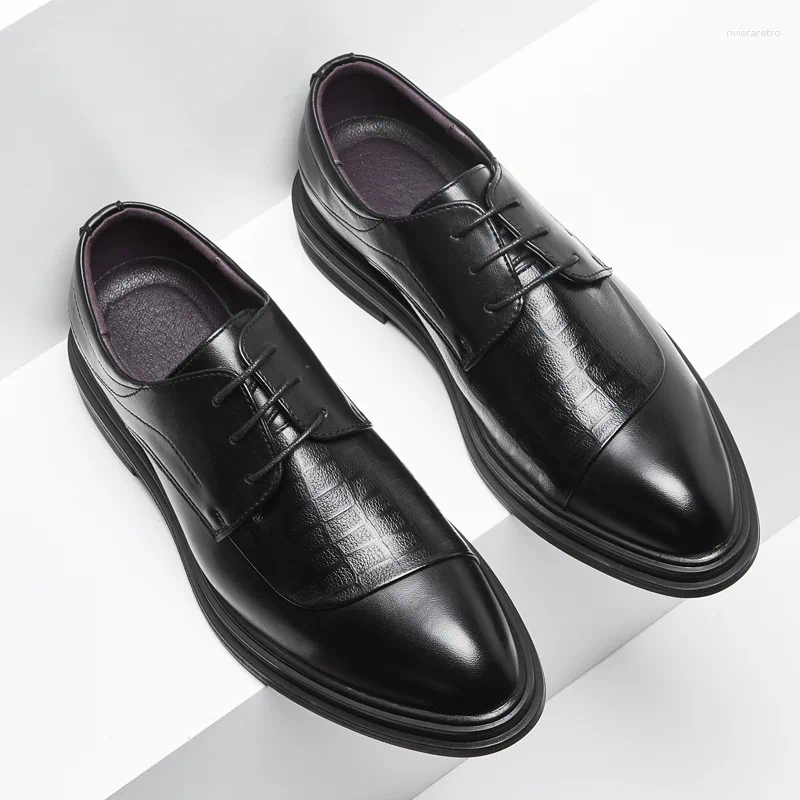 Casual Shoes Zemo More Oxford Mens Dress Formal Business Lace-Up Leather Minimalist For Men
