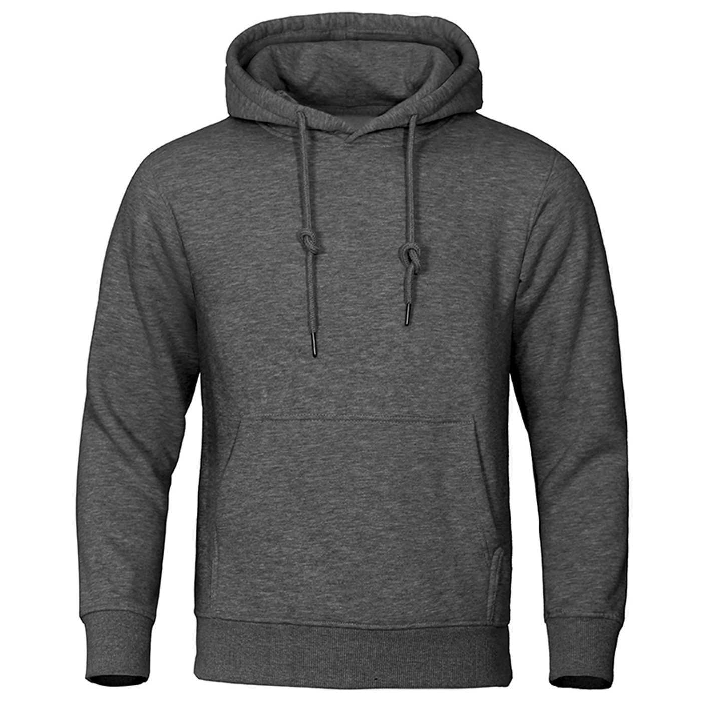 Winter Solid Color Men Hoodies Fleece Warm Mens Sweatshirt Fashion Men Fleece Warm SweatshirtXJ240812