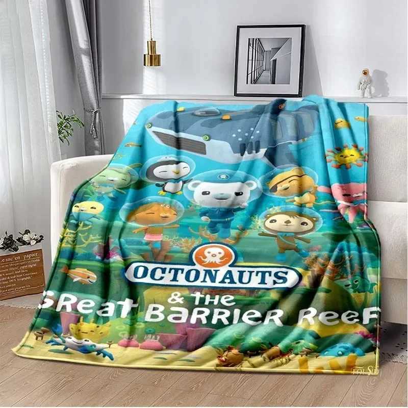 O-Octonauts Cartoon Anime Soft Plush BlanketFlannel Blanket Throws Blanket for Living Room Bedroom Bed Sofa Picnic Cover KidsB270712