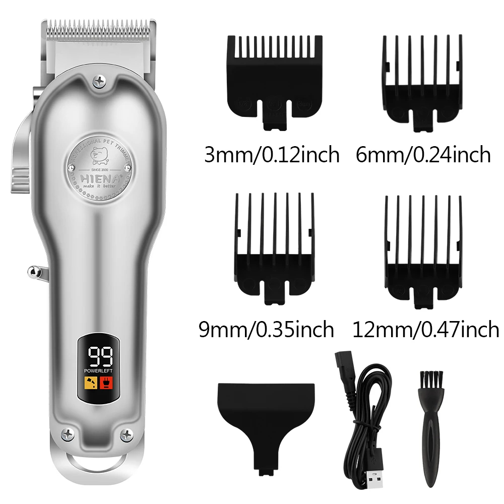 Digital Display Pet Hair Clipper Professional Cutting Machine Dog Hair Trimmer Animal Grooming Shaver Cutter Machine for Cats