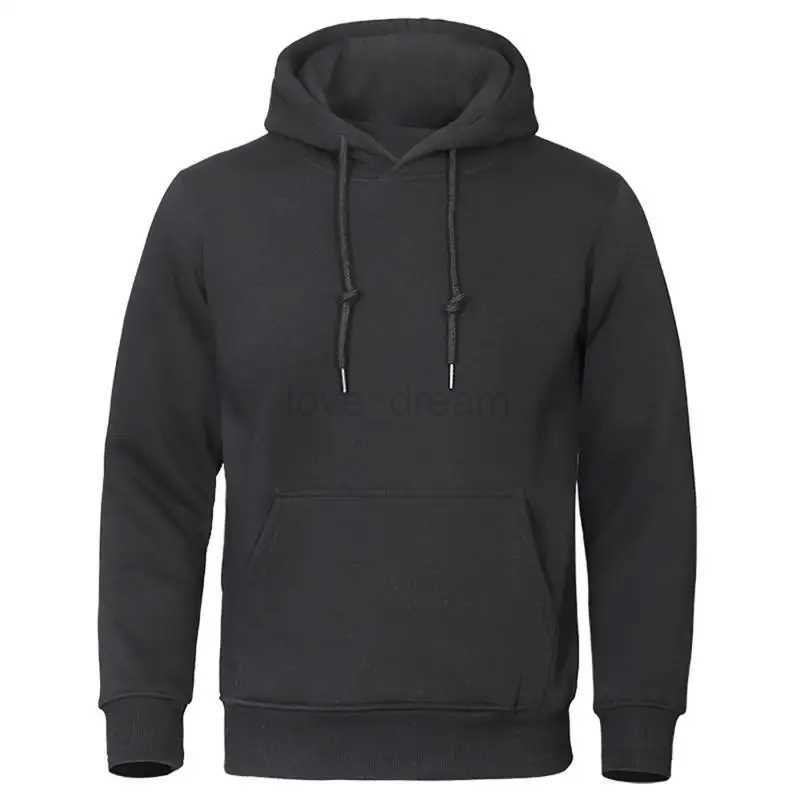 Winter Solid Color Men Hoodies Fleece Warm Mens Sweatshirt Fashion Men Fleece Warm SweatshirtXJ240812