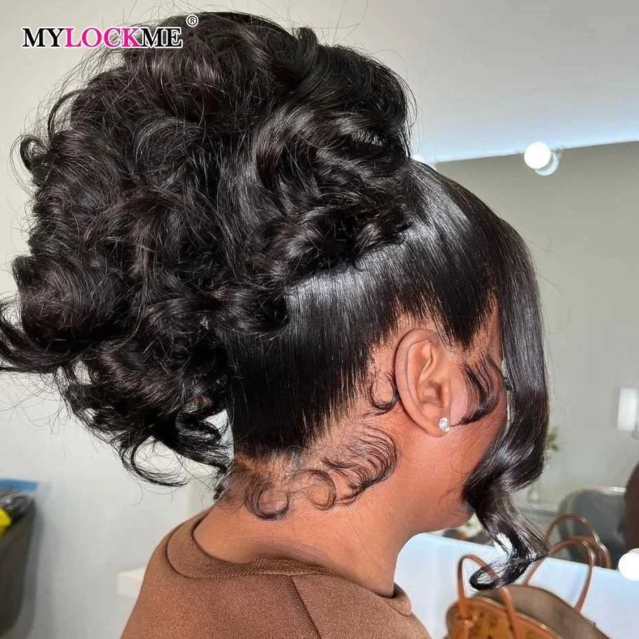 Body Wave Lace Front Wigs 360 Full Lace Wig Indian Hunan Hair 13x4 13x6 Lace Frontal Wig For Black Women Pre Plucked MYLOCKMEM240712