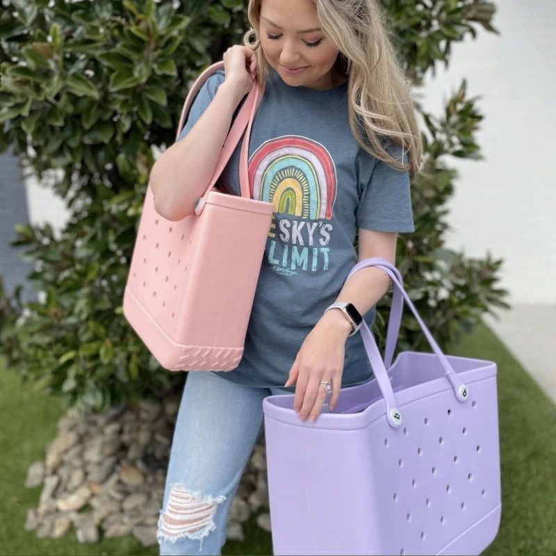 XL Jelly Bags Summer EVA Waterproof Extra Large Picnic Storage Basket Fashion Women Shopping Handbags Rubber Bogg Beach Bag 240708 5aa3 4
