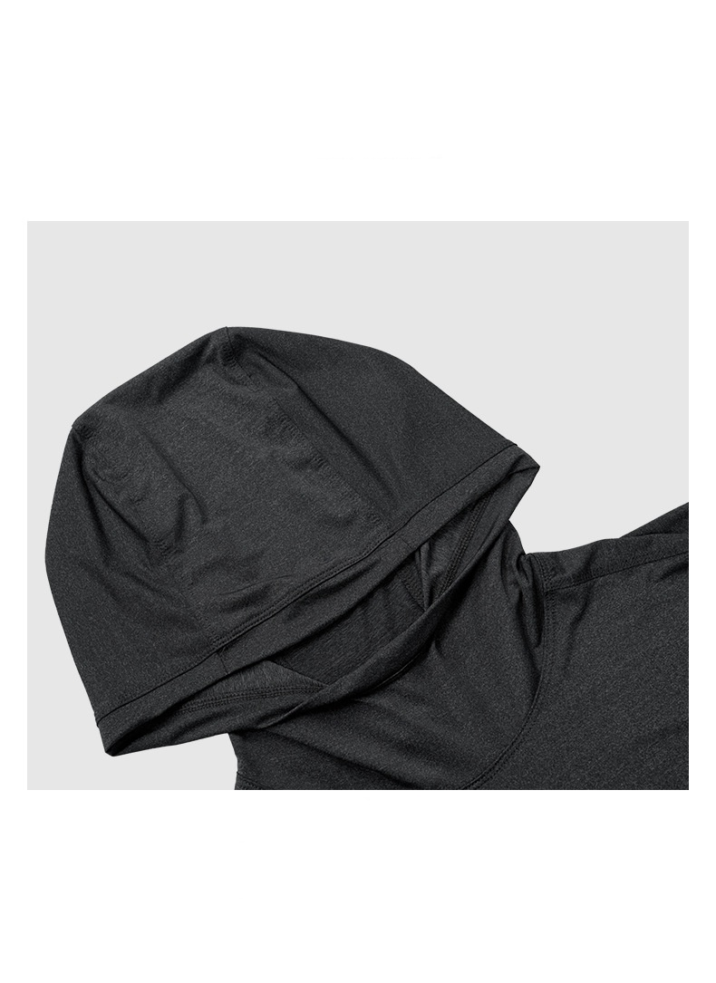 L61170 Mens Jogger Sweatshirt Fitness Sportswear Shirt Blouse Hoodie Stretch Hooded Solid Color Long Sleeve Pullovers