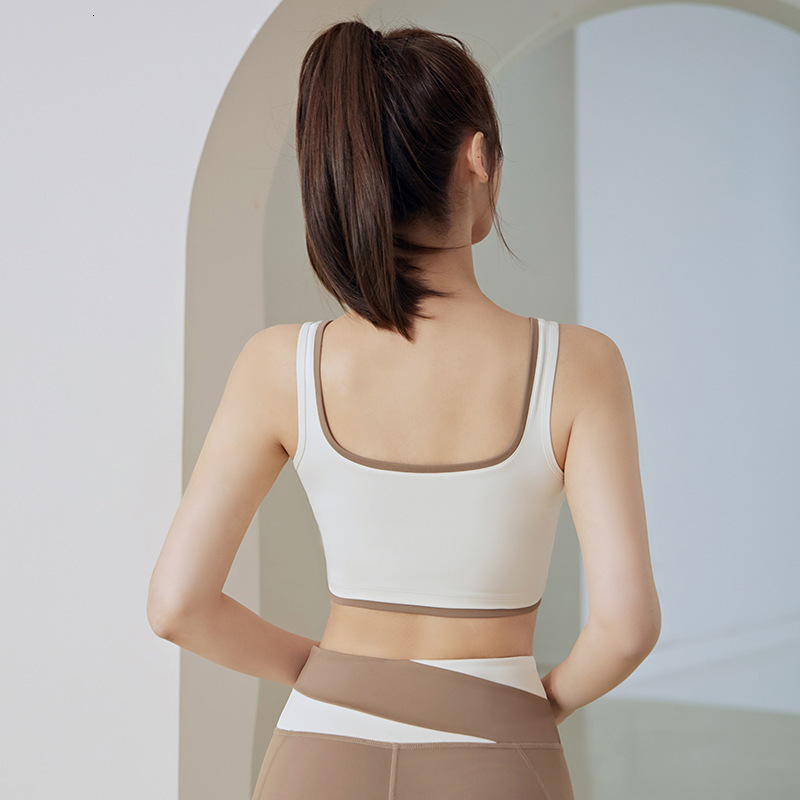 Spring/summer New Color Blocked Naked Feeling Tight Fit High Waist Slimming Running Sports Fitness Yoga Clothing Set Yoga Top Yoga Jacket Workout Clot