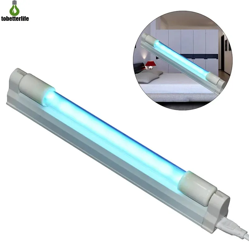 UVC Tube Light 110V 220V 4W 6W 8W with Ozone UVC Germicidal Light T5 Disinfection Tube Sterilization UV Lamp for Hospital LL