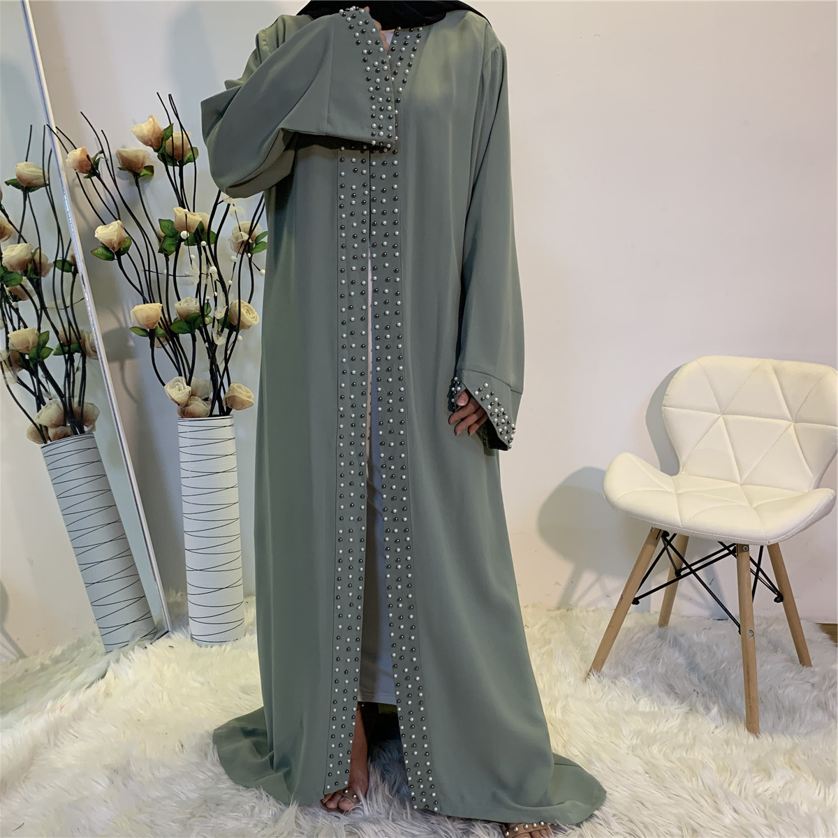 New african dresses for women Dingzhu Muslim tie up cardigan robe femme robe africaine bazin riche ankara plus size dress