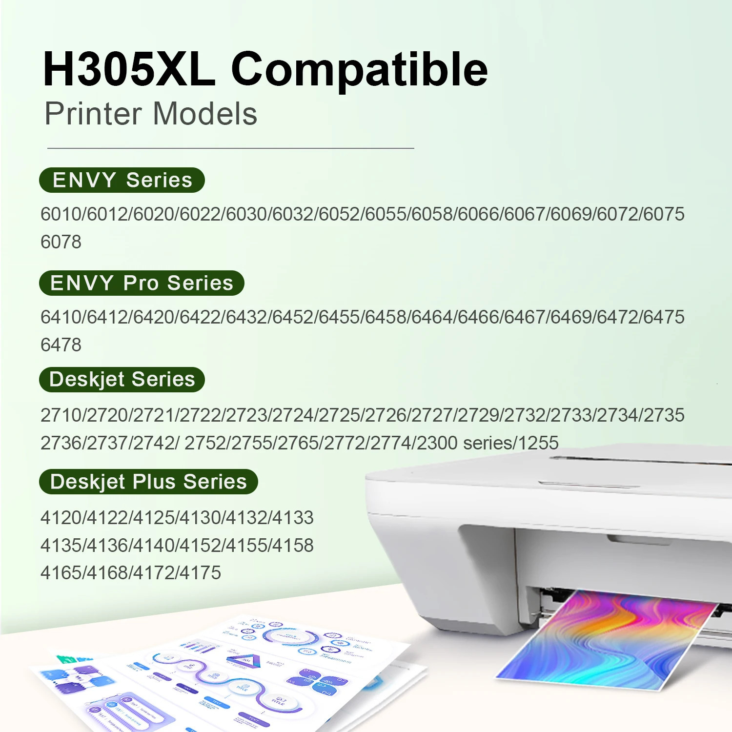 KT INK 305XL Ink cartridge Compatible for HP 305 for HP 305XL DeskJet 2700 2710 2721 2722 4120 4110 4130 1210 6010 240711