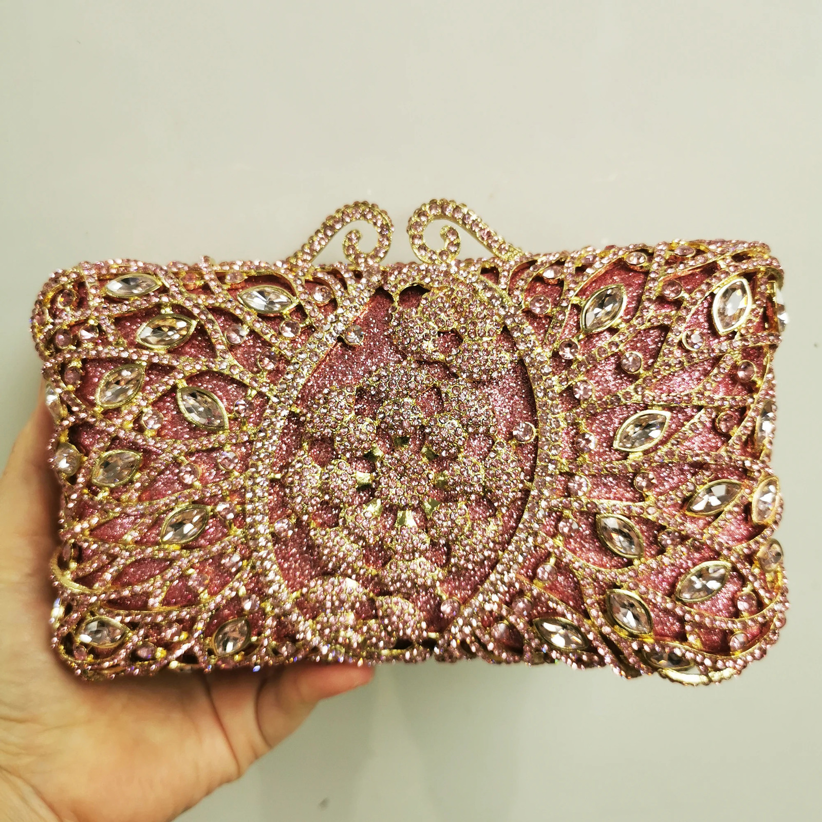 Hollow Out Banquet Bags Wedding Bridal Dinner Party Handbag Woman wer Dia Clutches Prom Purse Crystal Evening Bag 240615 c4ab