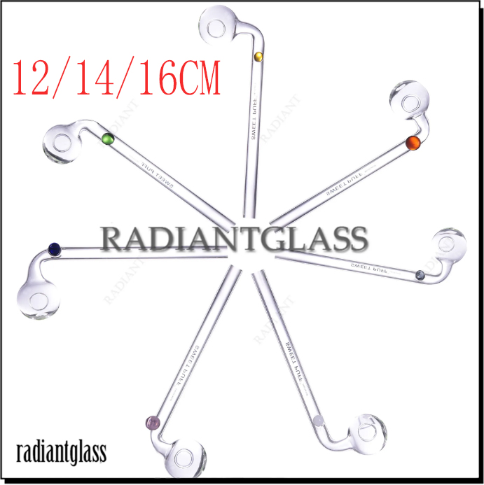 Smoking Pipes Original Glass Oil Burner Pipe Three Different Lengths 12cm/14cm/16cm glass Clear Quality Tube Handmade for Wax Concentrate