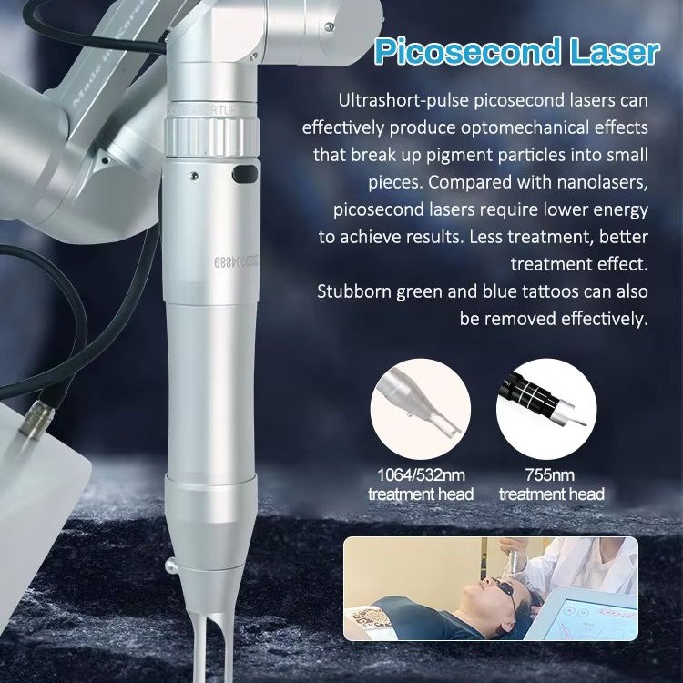new model portable super picosecond laser skin whitening nd yag picolaser colorful dark tattoo removal pigment treatment carbon peeling machine