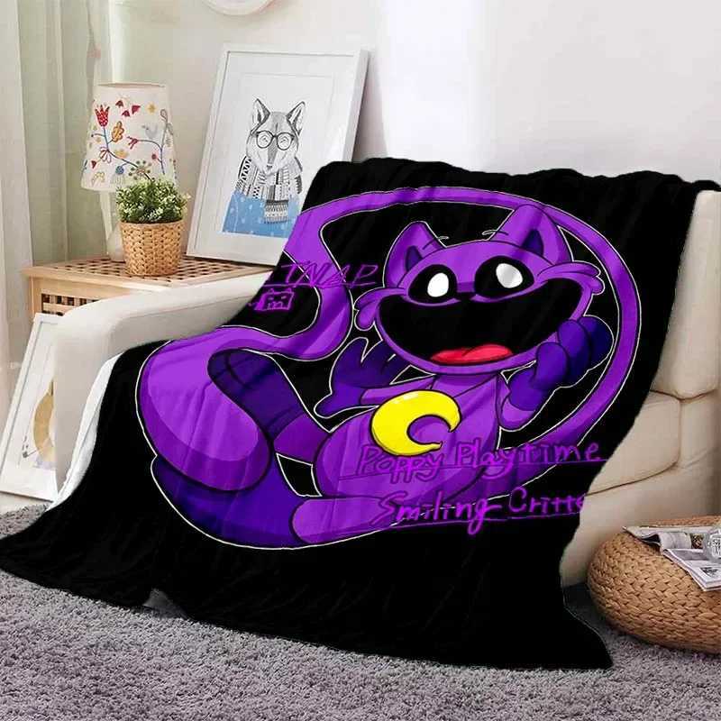 Blanket CATNAP DOGDAY Cartoon Smiling Critters Blanket Kids Baby Throw Blanket for Bedroom Living Room Sofa Bed Car Brithday GiftB270712