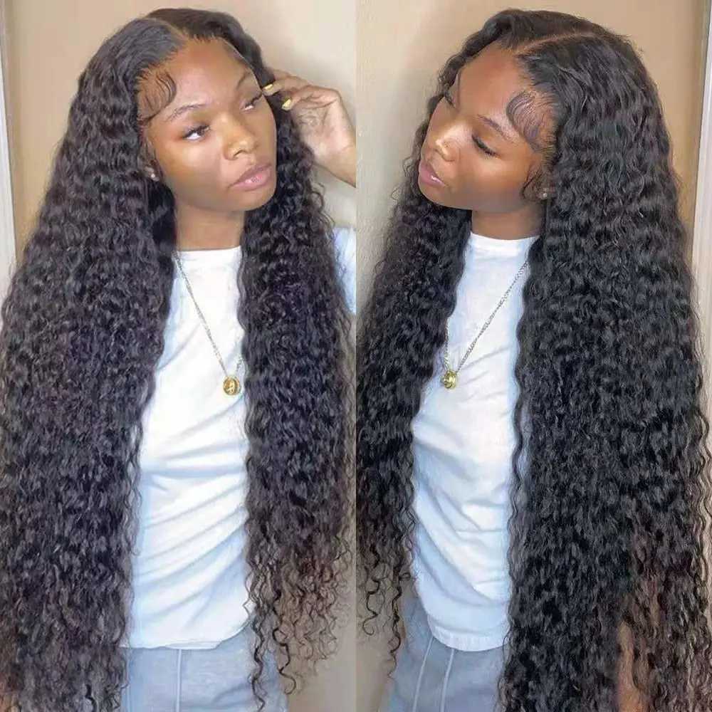 Finros 40 inch 250 Density Hd Lace Wig 13x6 Loose Deep Wave 13x4 Lace Frontal Wig Pre Plucked Curly Glueless WigM240712