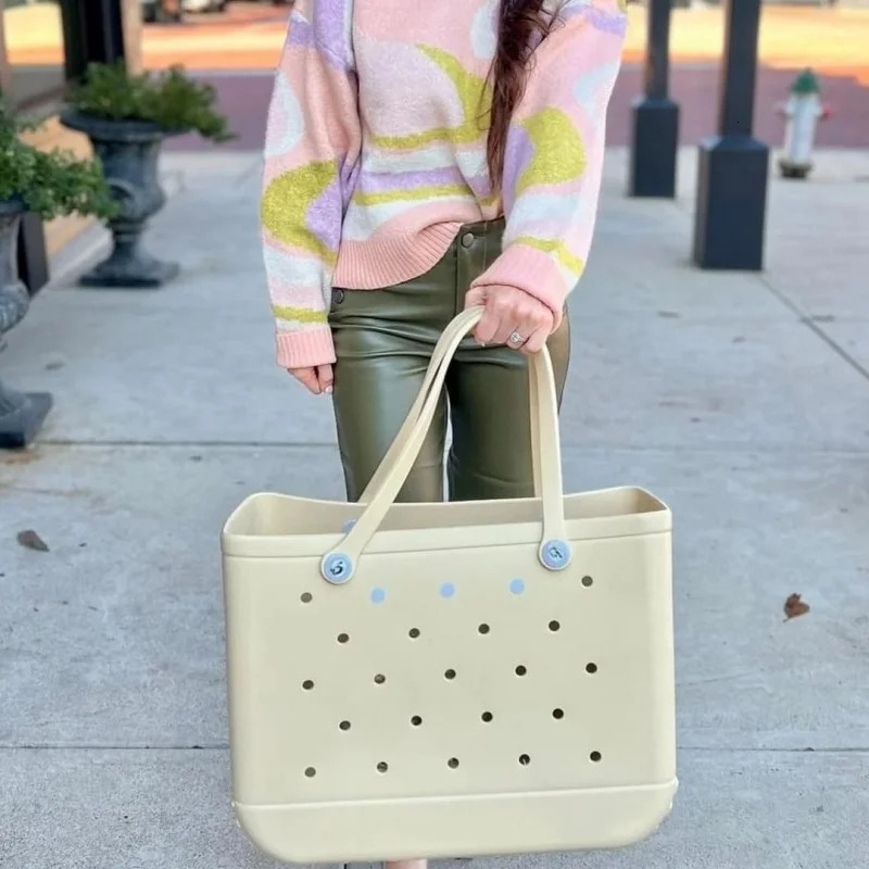 XL Jelly Bags Summer EVA Waterproof Extra Large Picnic Storage Basket Fashion Women Shopping Handbags Rubber Bogg Beach Bag 240708 5aa3 4