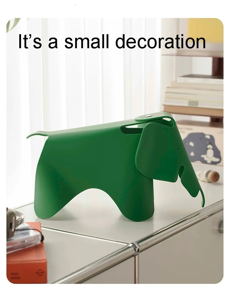 Small Elephant Home Decoration Model Plastic PP INS Polular Toy 240704