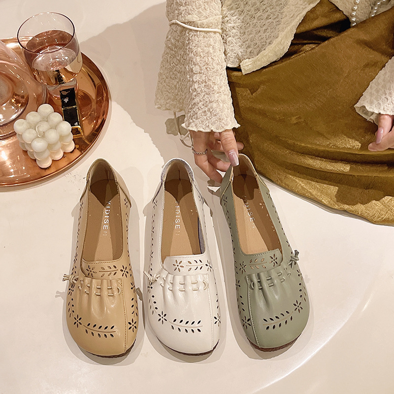 Casual Ddmysports Women Shoes Flat Bottom New Ollow Design Versatile Triple Beige Free Shipping Outdoor