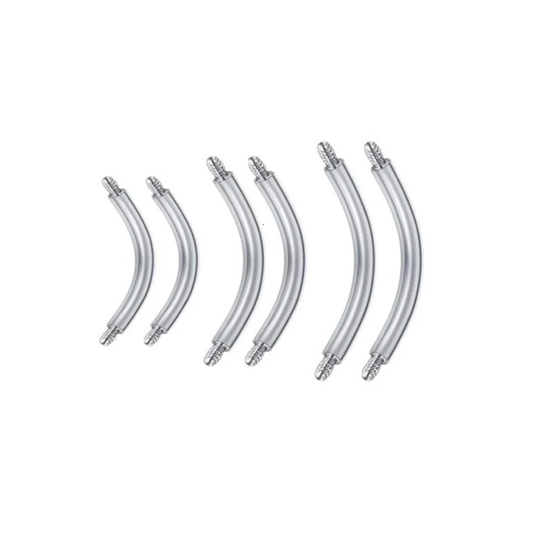 50Pcs 20G 18G Body Piercing Jewelry Replacement Bar Parts for CBB Labret Barbell Navel Eyebrow Nose Lip Stainless Steel 240626