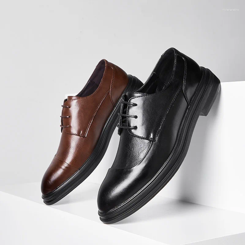 Casual Shoes Zemo More Oxford Mens Dress Formal Business Lace-Up Leather Minimalist For Men