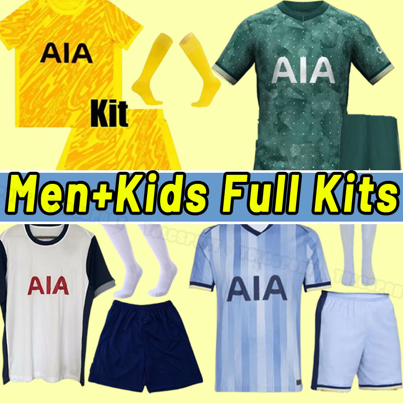 Full Set KULUSEVSKI KANE SON Soccer JerseyS 24 25 RICHARLISON HOJBJERG SPENCE PERISIC DIER 2024 2025 LUCAS TOTTEN HAM ROMERO Football shirt SPURS goalkeeper kids Men