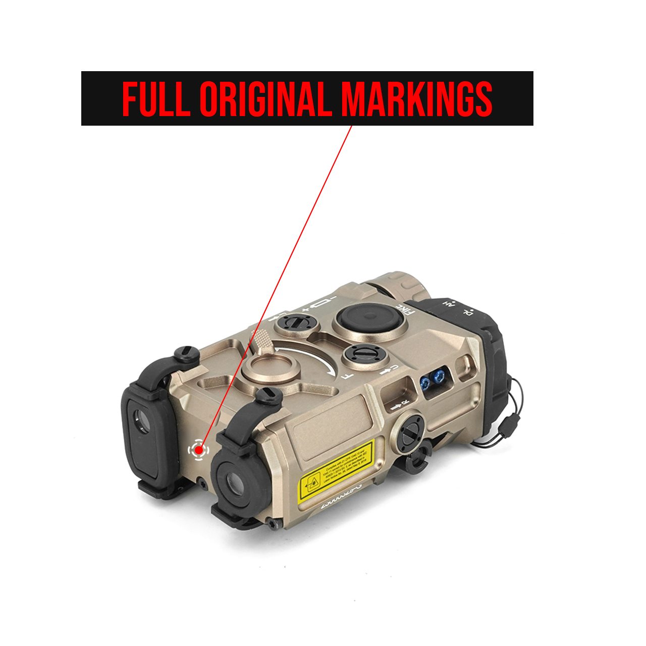 2024 Airsoft Tacitcal OGLaser Sight With IR Laser/Flashlight LED Light And Red/Green/Blue Laser Pointer Made of Metal CNC