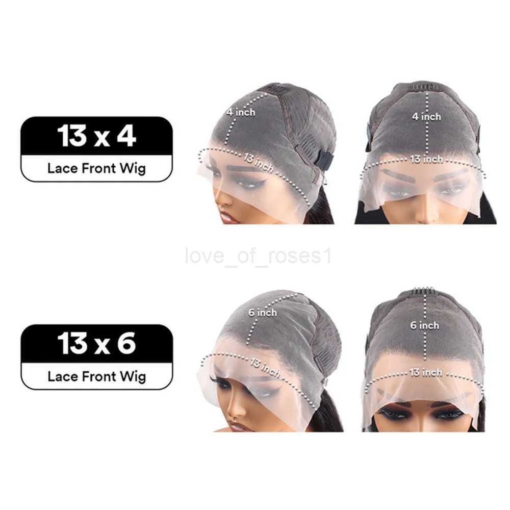 Finros 40 inch 250 Density Hd Lace Wig 13x6 Loose Deep Wave 13x4 Lace Frontal Wig Pre Plucked Curly Glueless WigM240712