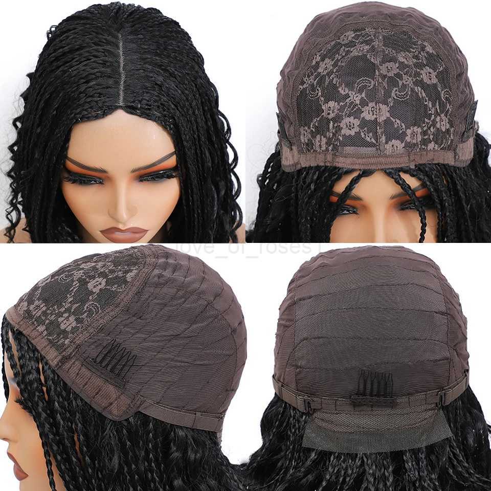 12 Inch Box Braided Wigs perruque tresse africaine Cheap Wigs On Sale Clearance Short Bob Braids Wig with Boho Curly for WomenM240712