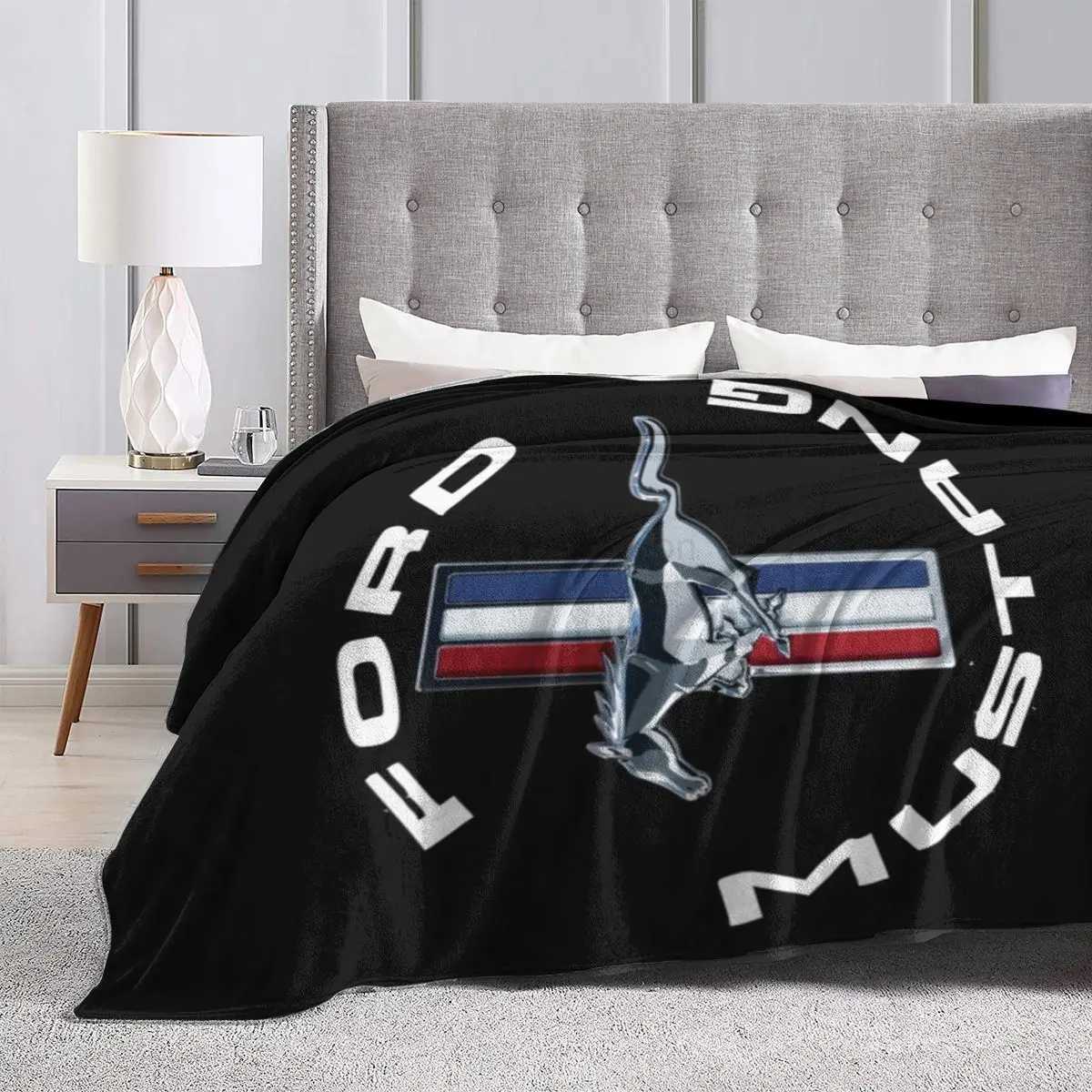 Ford Mustang Blankets Soft Warm Flannel Throw Blanket Cover for Bed Living room Picnic Travel Home SofaB270712