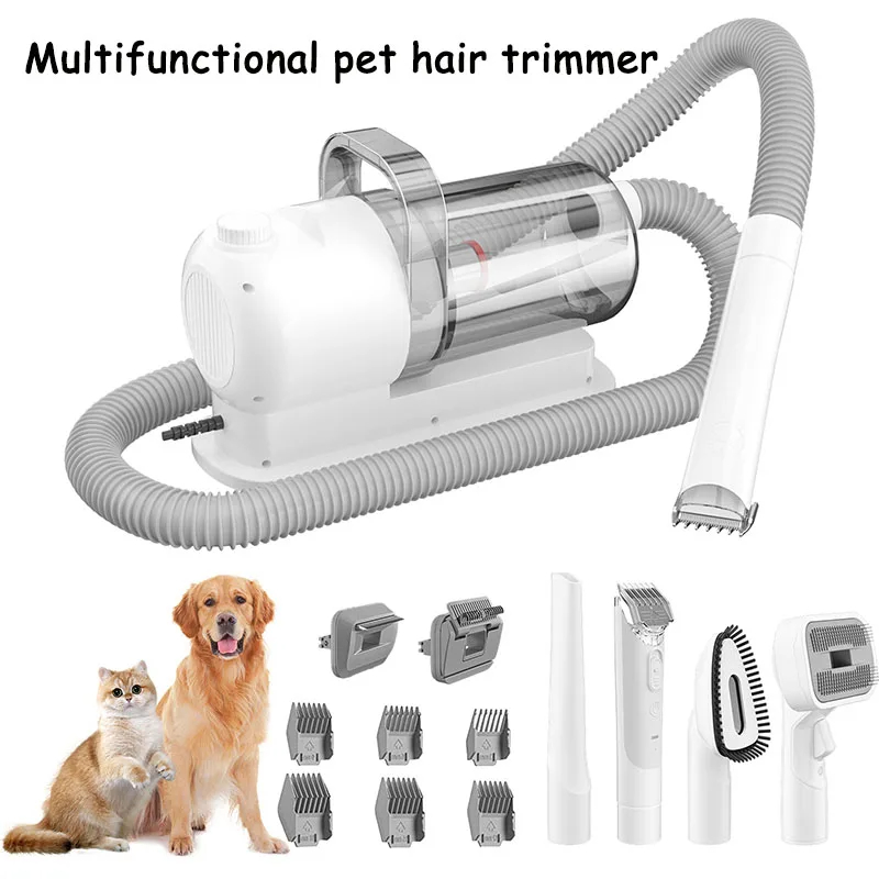 Multifunctional Pet Grooming Kit dog Grooming Vacuum Clippers Brush 6-in-one 2.5L large Power Low Noise Pet Hair Vacuum Cleaner