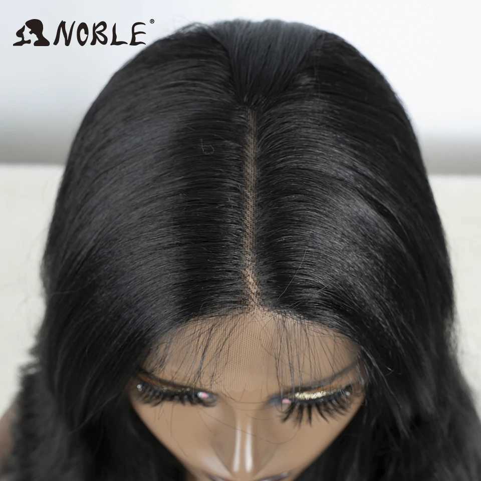 Noble Synthetic Lace Front Wig 28Highlight Honey Brown Body Wave Blonde Wigs For Women Ombre Lace Wig Synthetic Lace Front WigM240712
