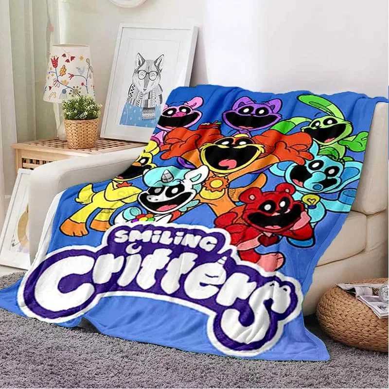 Blanket CATNAP DOGDAY Cartoon Smiling Critters Blanket Kids Baby Throw Blanket for Bedroom Living Room Sofa Bed Car Brithday GiftB270712