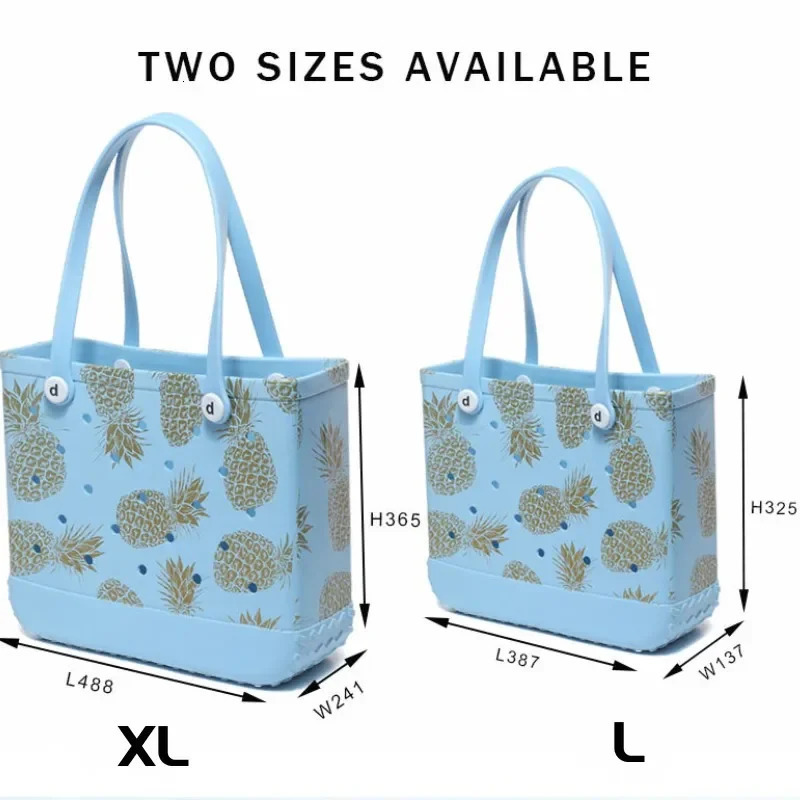3 LXL EVA Waterproof Summer Travel Extra Large Rubber Tote Shoulder Handbags Women Shopping Bogg Beach Bags 240708 4