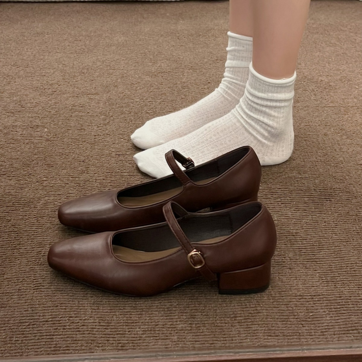 Women Casual Shoes France Fairy Gentle Vintage Style New Design Triple Black fashion