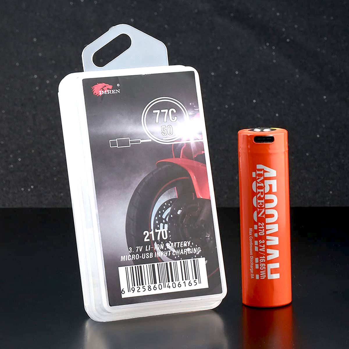 IMREN Original 21700 Battery USB C Batteries Button Top High Quality 4500mAh for Flashlight