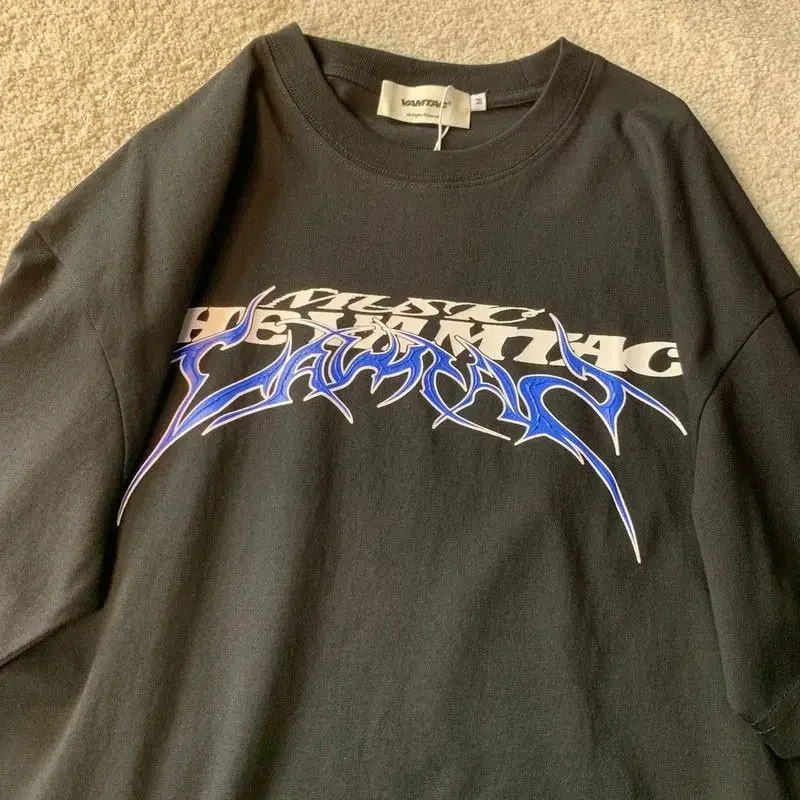 American Vintage Letter Print Graphic T-shirt Men and Women Summer Relaxed Casual Couple Casual Hip Hop Short Sleeve Top y2k 240703