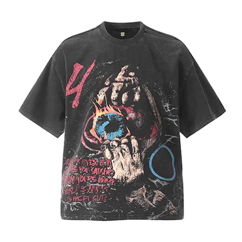 T-shirt de créateur masculin T-shirt rétro à motif classique à manches courtes Y2k Shorts féminins Hip-Hop à manches courtes T-shirt imprimé Y2K6